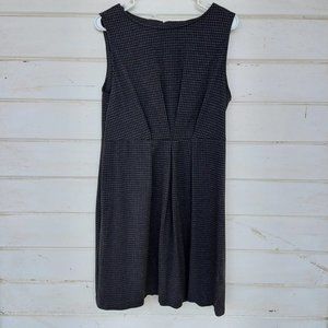 Black and Gray Pleated Houndstooth Dress XXL